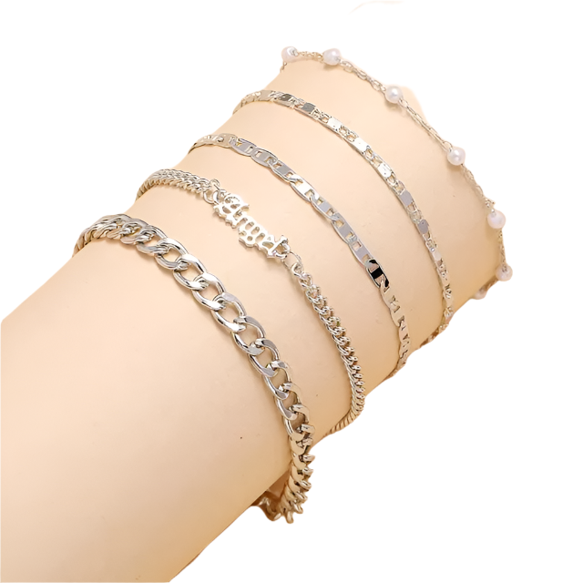 Céleste – Elegante Set Damesarmbanden in Goud en Zilver