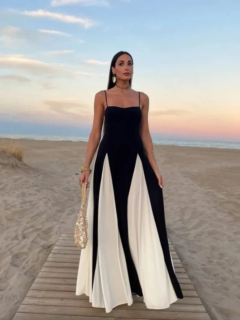 Zaynab – Elegante Rugloze High-Waist Sling Dress voor Dames