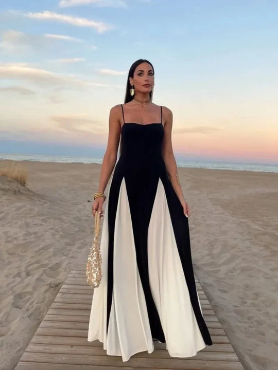 Zaynab – Elegante Rugloze High-Waist Sling Dress voor Dames