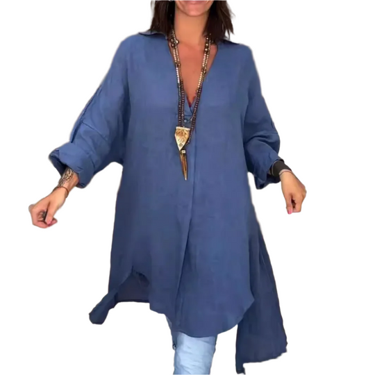 Lina – Casual Katoen/Linnen Shirtjurk voor Dames