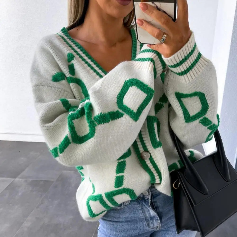 Elodie – Levendige Gestreepte Casual Cardigan voor Dames