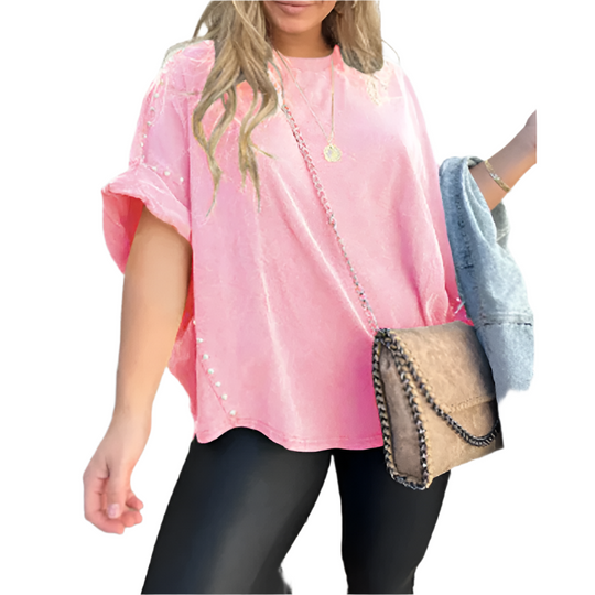 Elena – Casual Studded Blouse voor Dames