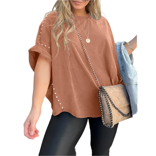Elena – Casual Studded Blouse voor Dames