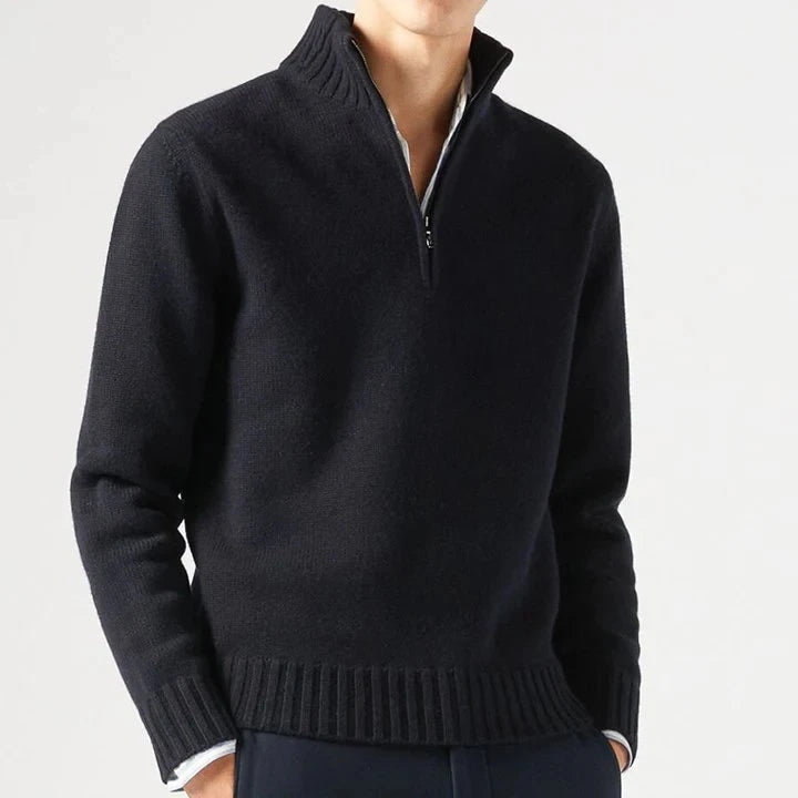 Alessandro – Heren Cashmere Winter Half-Zip Trui