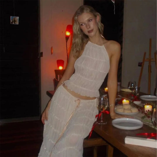 Giulia – Elegante Backless 2-Delige Jurk Set voor Dames