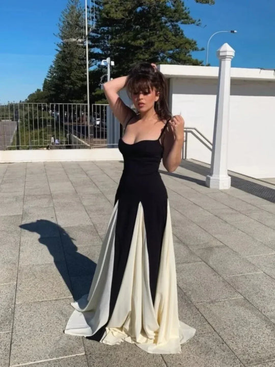 Zaynab – Elegante Rugloze High-Waist Sling Dress voor Dames