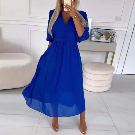 Elena – Elegante Chiffon A-Lijn Feestjurk voor vrouwen
