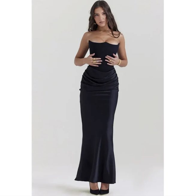 Celeste – Luxe Strapless Avondjurk voor Dames