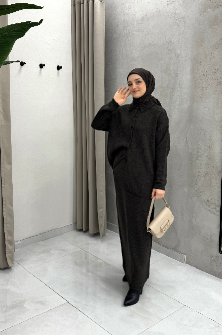 Adela – Elegante Bruin Outfit Set voor Dames