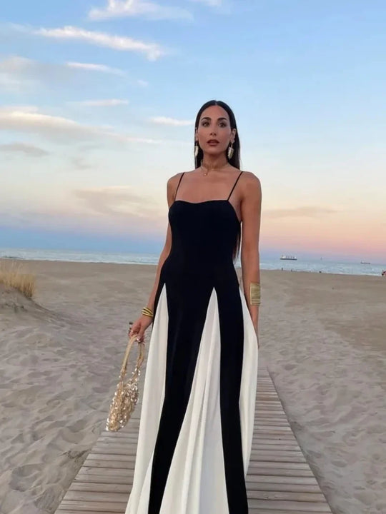 Zaynab – Elegante Rugloze High-Waist Sling Dress voor Dames