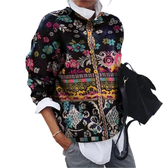 Veda – Stijlvolle Lange Mouwen Dames Cardigan Jas