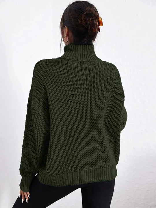 Livia – Gezellige Oversized Dames Turtleneck Pullover