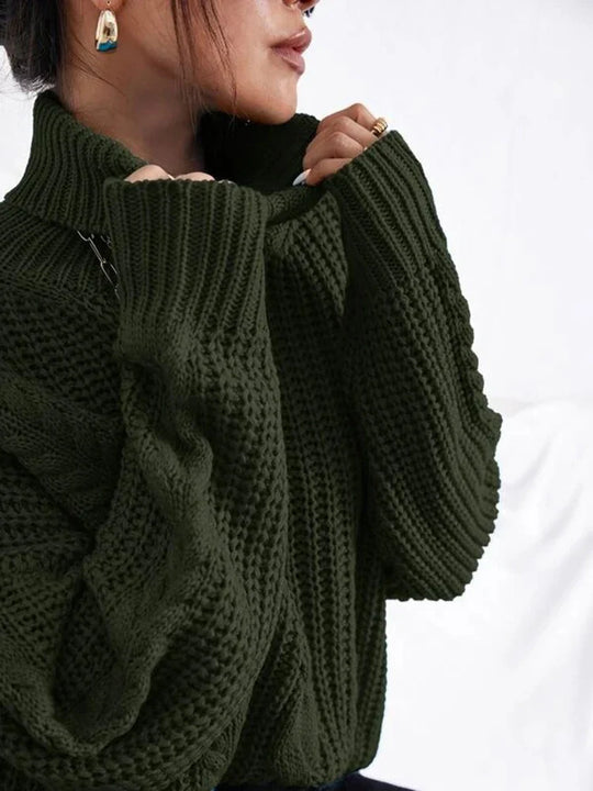 Livia – Gezellige Oversized Dames Turtleneck Pullover