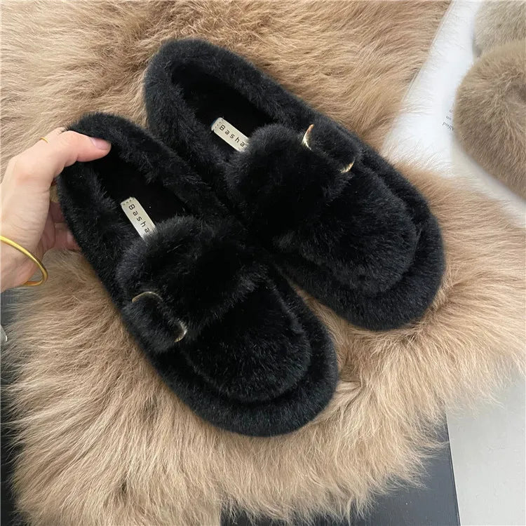 Lucia – Pluche Warme Winterloafers voor Dames