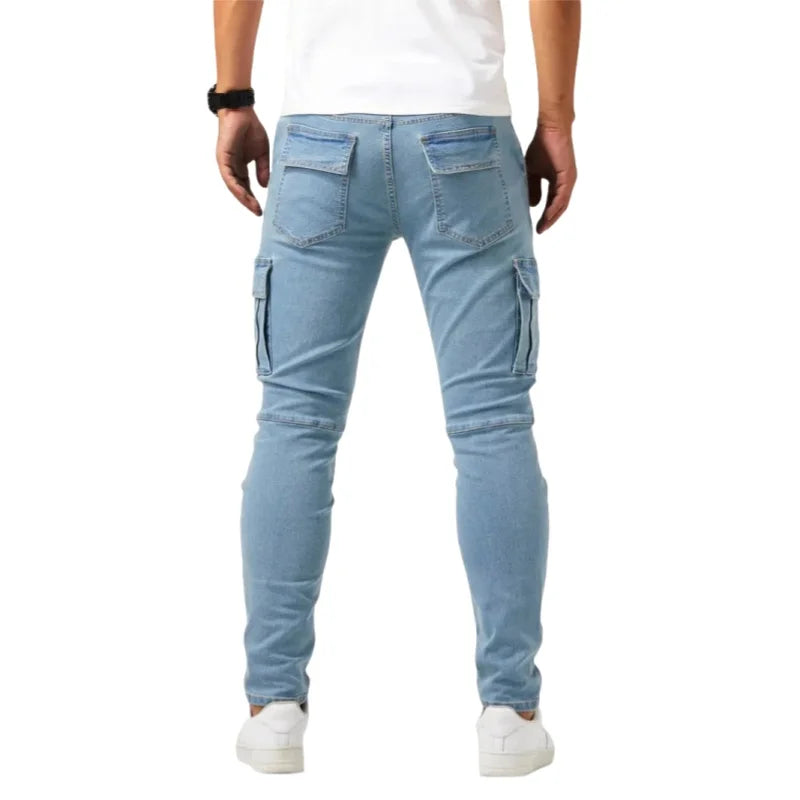 Matteo – Multifunctionele Heren Denim Cargo Jeans