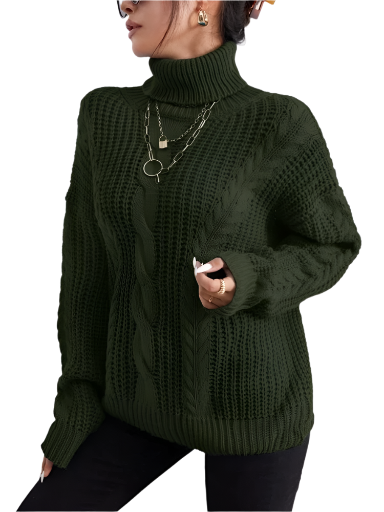 Livia – Gezellige Oversized Dames Turtleneck Pullover