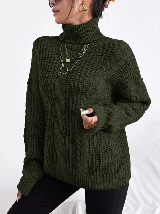 Livia – Gezellige Oversized Dames Turtleneck Pullover