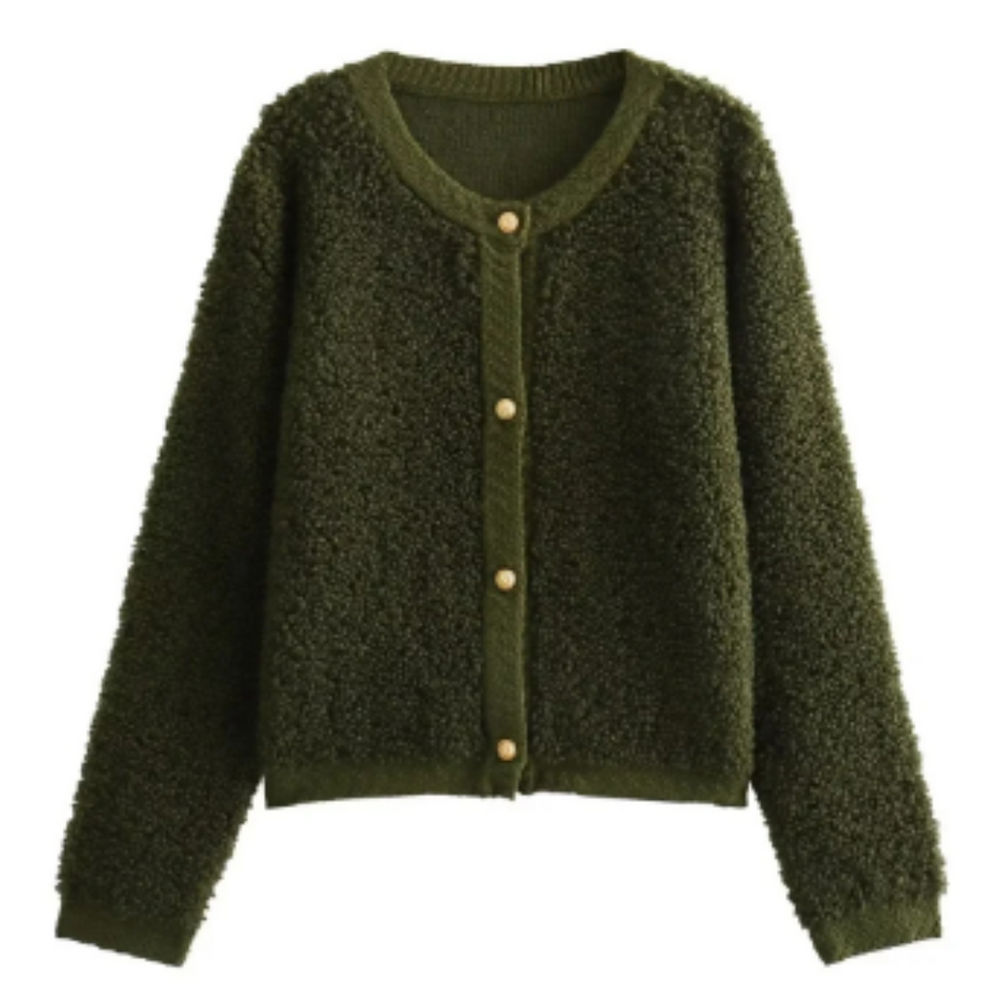Kerstine – Cozy Dames Teddy Cardigan