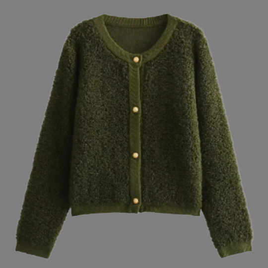 Kerstine – Cozy Dames Teddy Cardigan