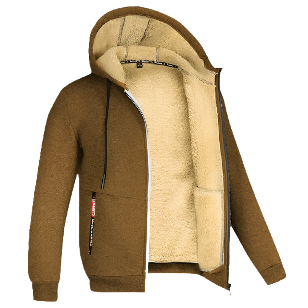 Max – Fleece gevoerd herenjack met capuchon