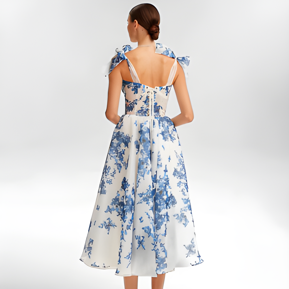 Elena – Elegante Blauwe Damesjurk