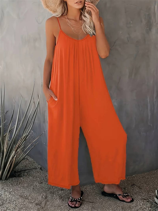 Luna – Stijlvolle Boho Spaghetti Band Jumpsuit voor vrouwen