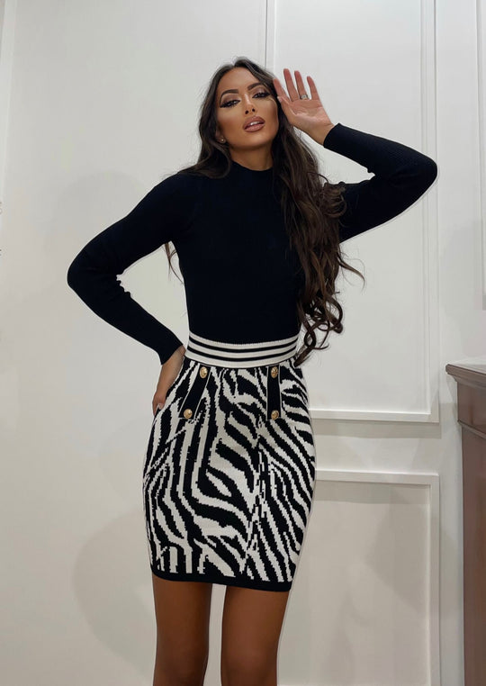 Beatrix – Jurk met Zebra Print voor Dames