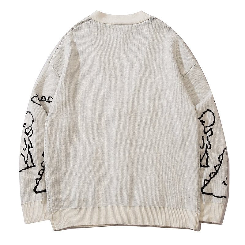 Diego- Dinosaur Print Cardigan Sweater