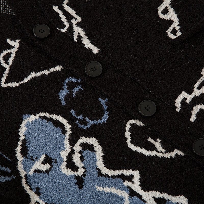 Diego- Dinosaur Print Cardigan Sweater