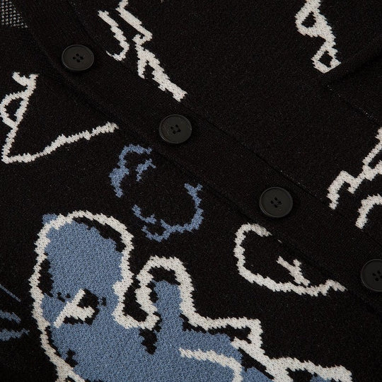 Diego- Dinosaur Print Cardigan Sweater