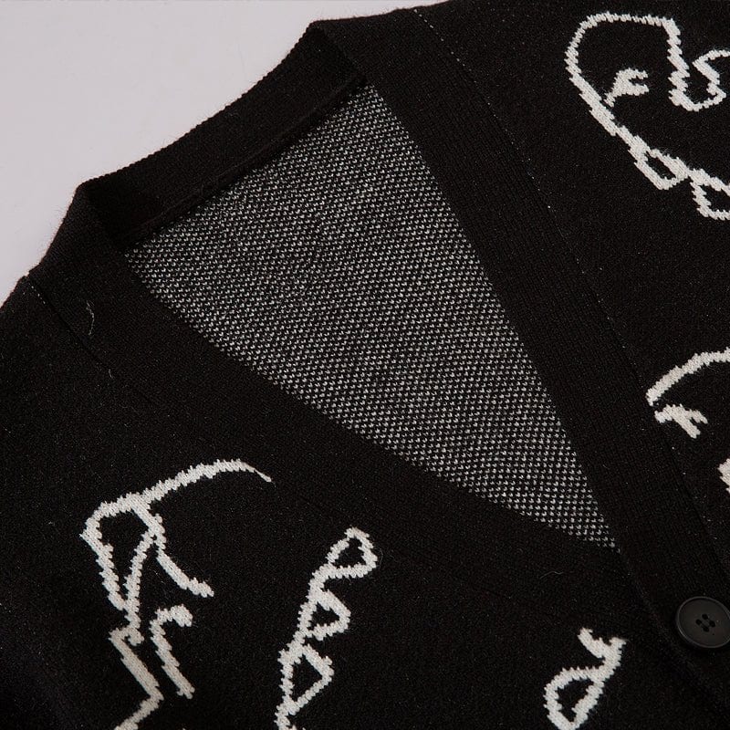 Diego- Dinosaur Print Cardigan Sweater