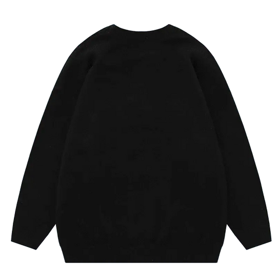 Jenny – Retro Zwarte Cartoon Anime Trui voor Dames