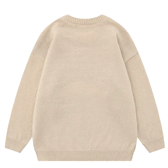 Jenny – Retro Zwarte Cartoon Anime Trui voor Dames