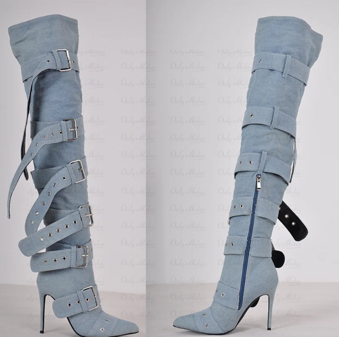 Sofia – Overknee Stiletto Laarzen voor Dames