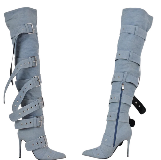 Sofia – Overknee Stiletto Laarzen voor Dames